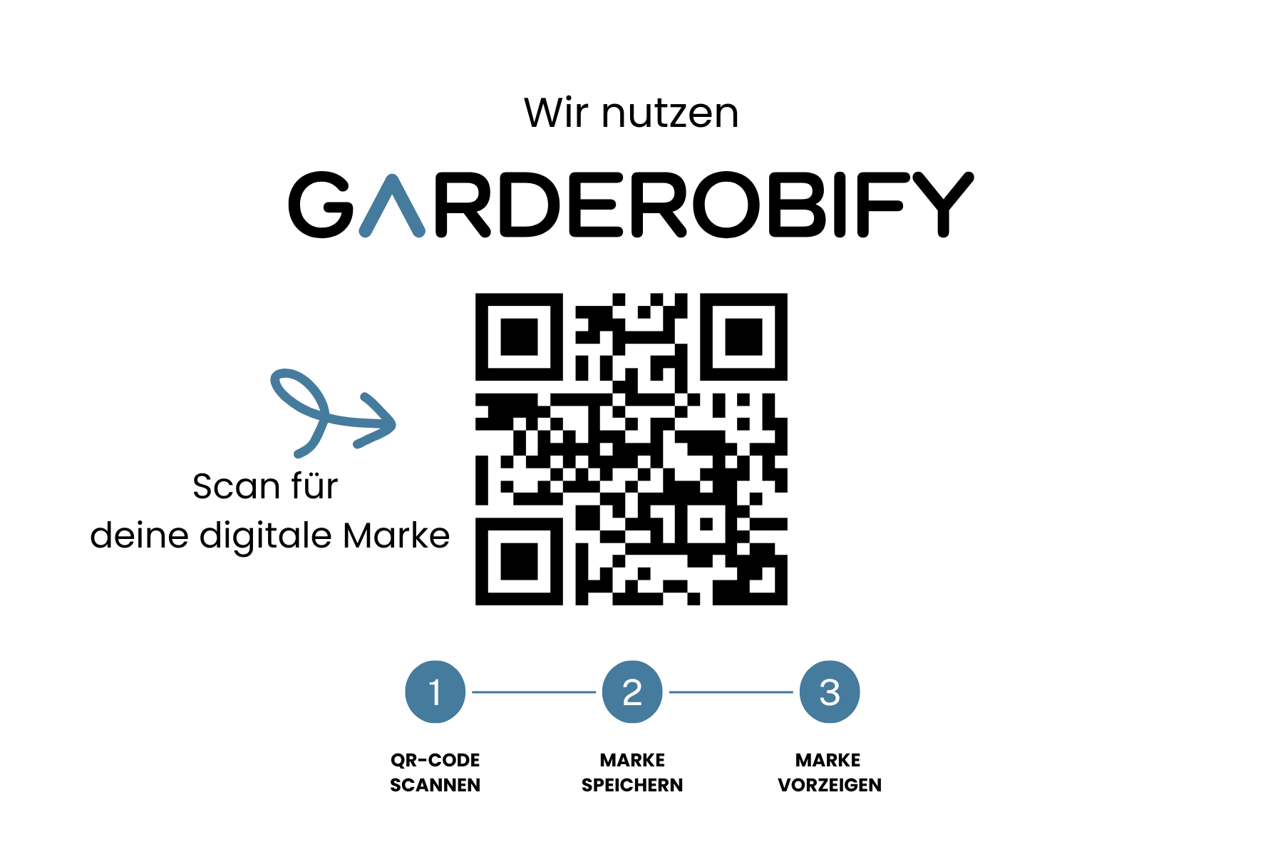 Sticker "Wir nutzen Garderobify"