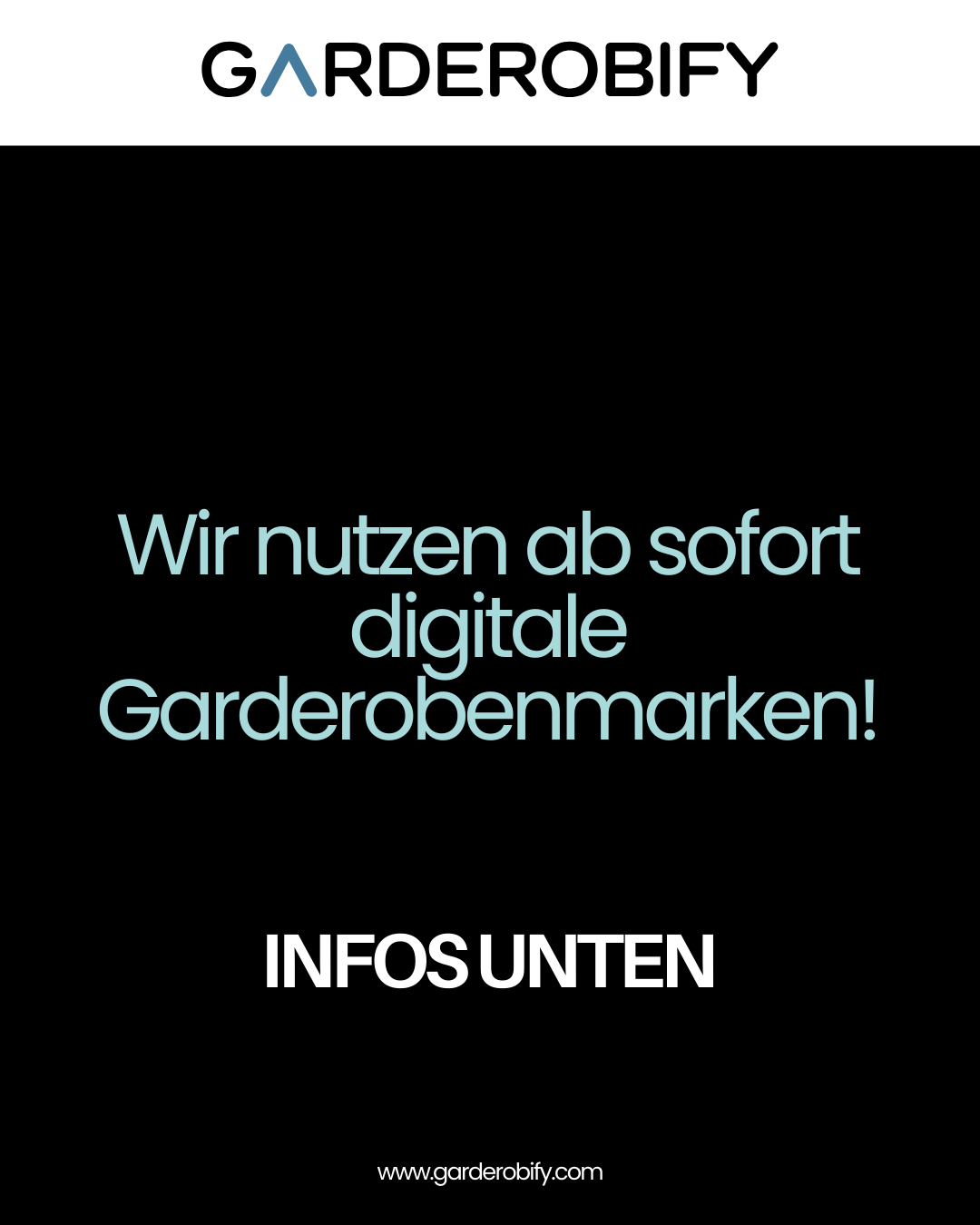 Social Post: Wir nutzen ab sofort digitale Garderobenmarken